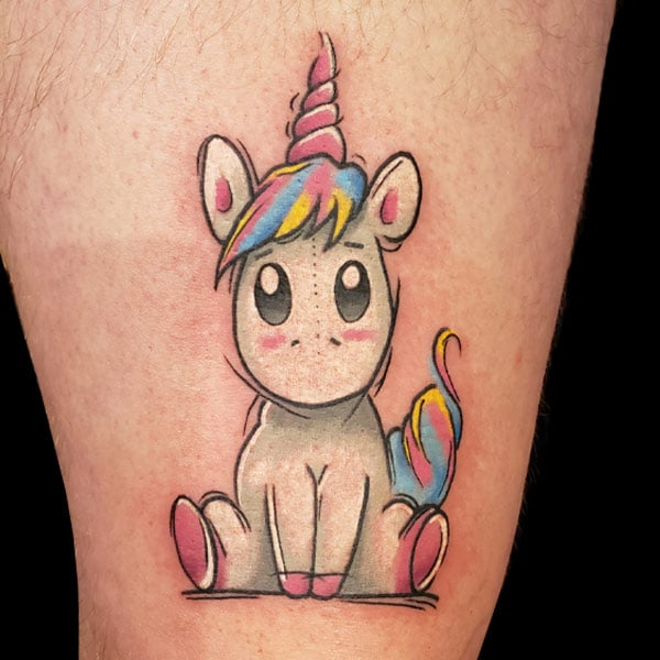 unicorn color tattoo
