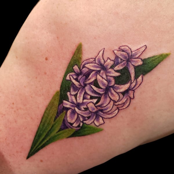color realism flower tattoo