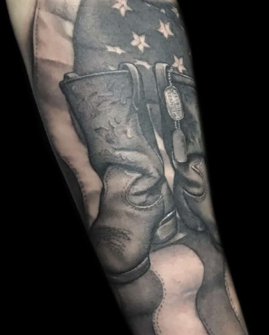 American cowboy tattoo