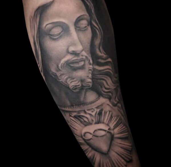 jesus sacred heart tattoo