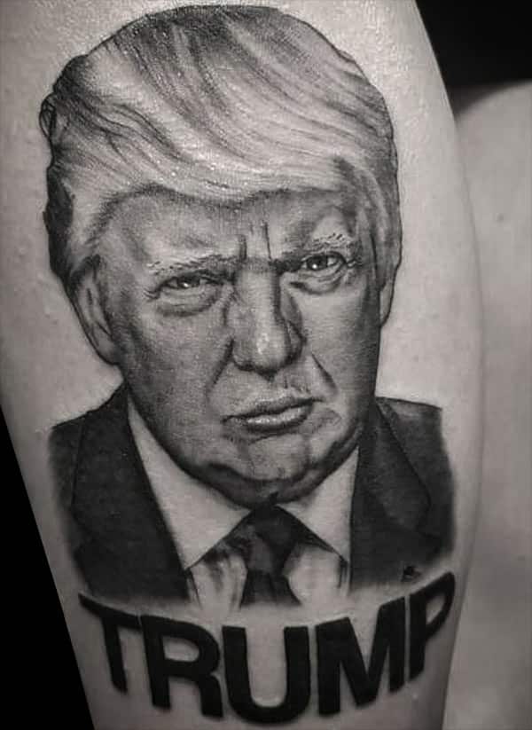 trump portrait tattoo