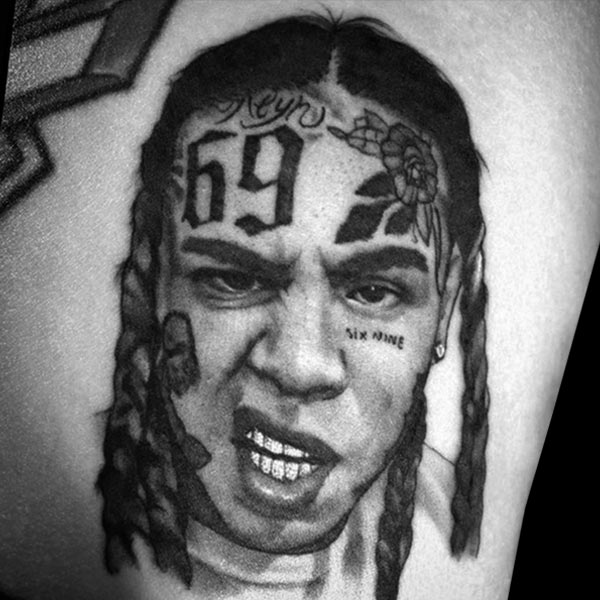 69 portrait tattoo