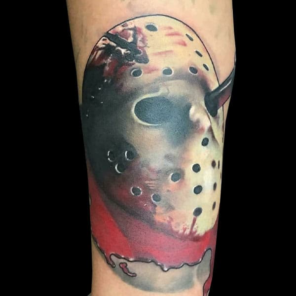 Jason mask tattoo
