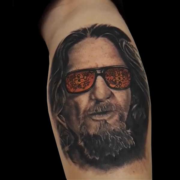 the big lebowski portrait tattoo