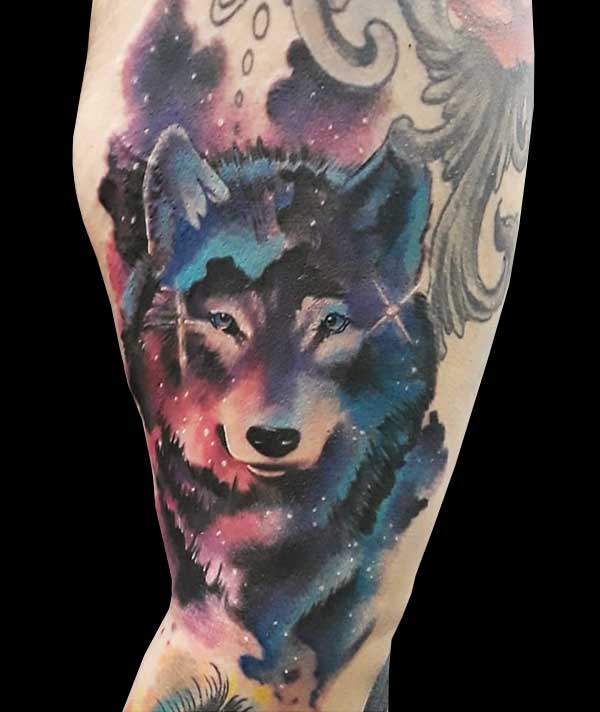 space wolf tattoo