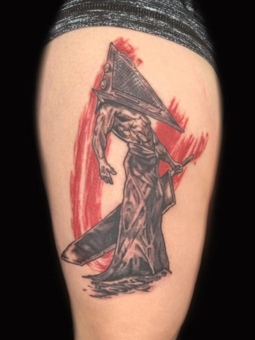 silent hill tattoo, Russell Loo, Artist at Revolt Tattoos
