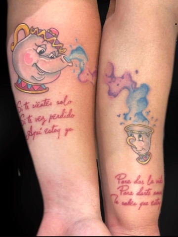 Beauty and the beast tattoo