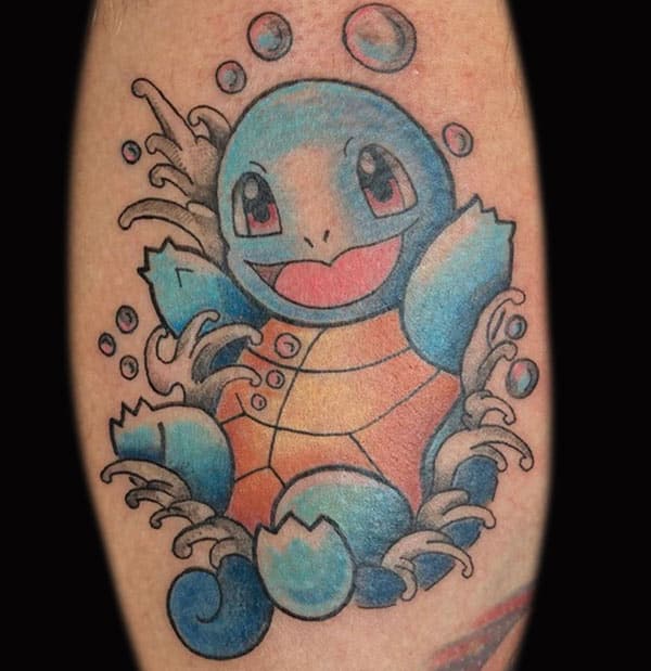 squirtle tattoo , Russell Loo, Artist at Revolt Tattoos