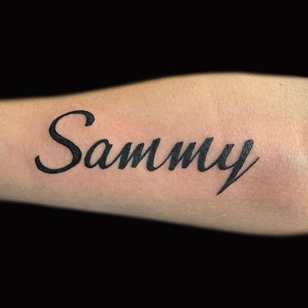 lettering tattoo design, Russell Loo, Artist at Revolt Tattoos