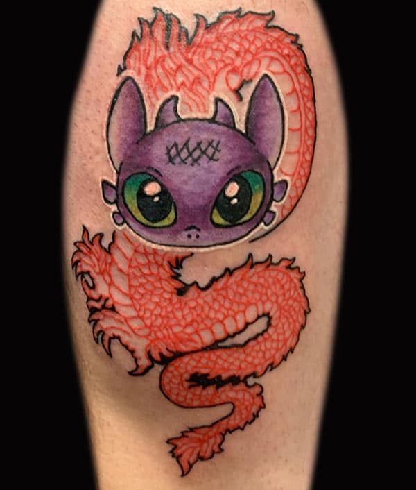 pokemon dragon tattoo, Russell Loo, Artist at Revolt Tattoos