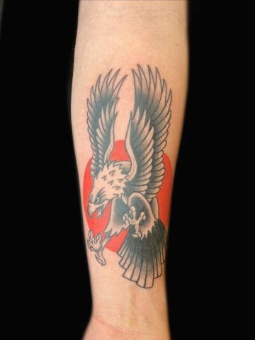 eagle tattoo, Russell Loo, Artist at Revolt Tattoos