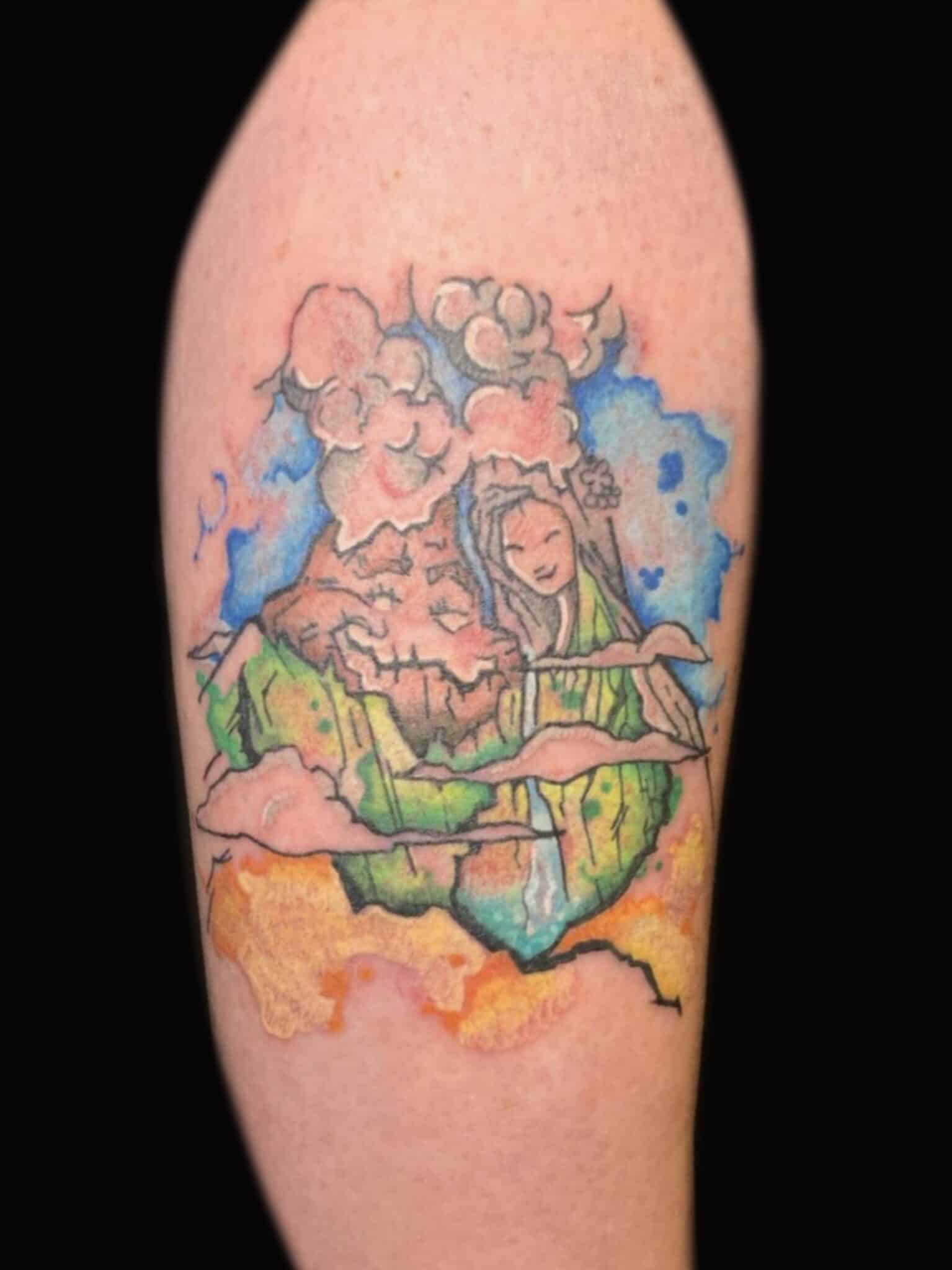 Disney tattoo, Russell Loo, Artist at Revolt Tattoos