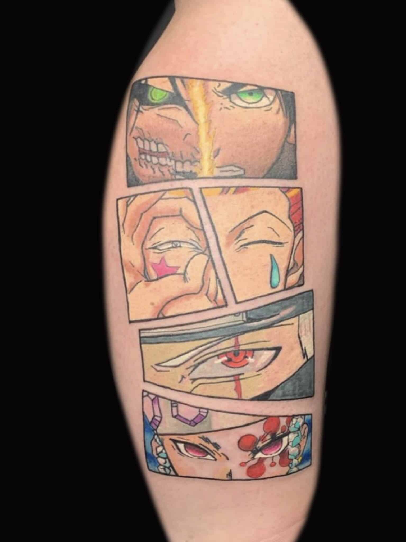 Anime art tattoo, Russell Loo, Artist at Revolt Tattoos