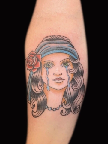 Traditional gypsy tattoo, Russell Loo, Artist at Revolt Tattoos