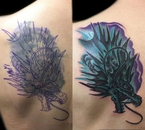 dragon coverup tattoo