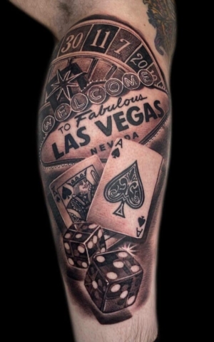 vegas theme tattoo