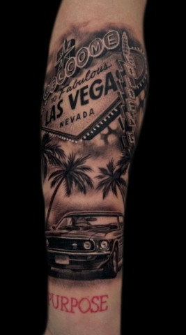 vegas theme tattoo