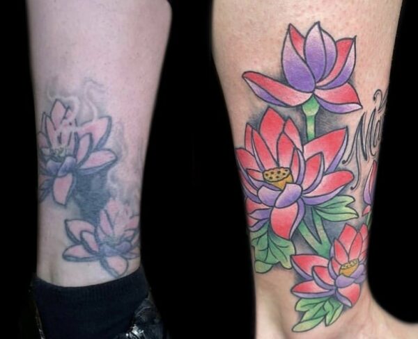 lotus coverup tattoo