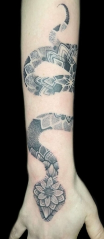 snake mandala tattoo