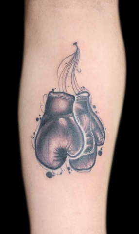 Boxing gloves tattoo