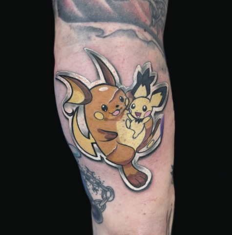 pokemon tattoo, Danny DaVinci, Artist, Revolt Tattoos
