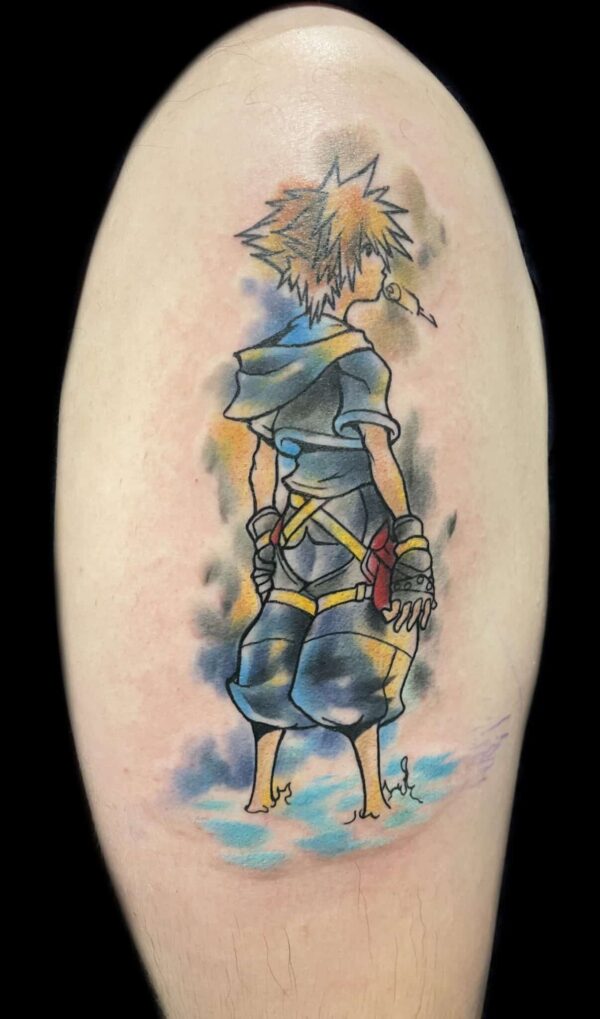 Anime tattoo watercolor tattoo