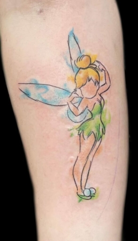 Tinker bell design Disney tattoo