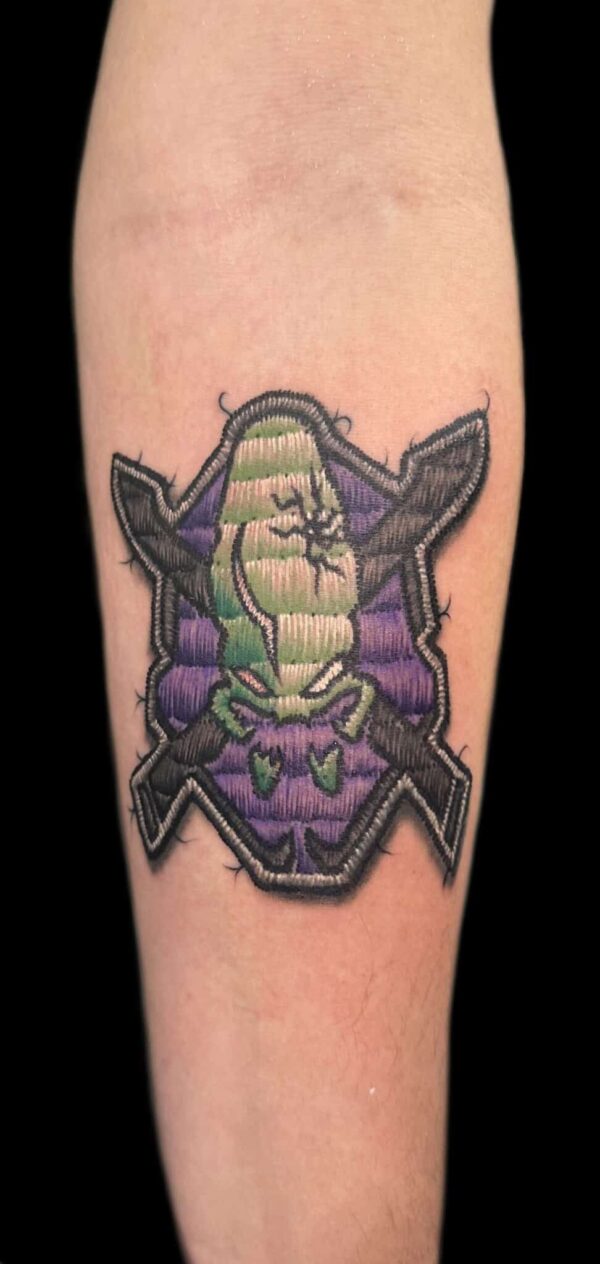 patch stitch tattoo, Danny DaVinci, Artist, Revolt Tattoos