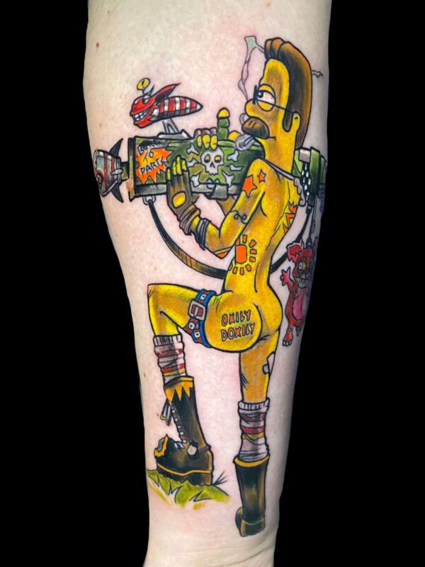 flanders tattoo design, Tattoo by Chris Beck, artist at Revolt Tattoos