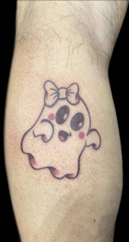 ghost girl, Tattoo by Chris Beck, artist at Revolt Tattoos