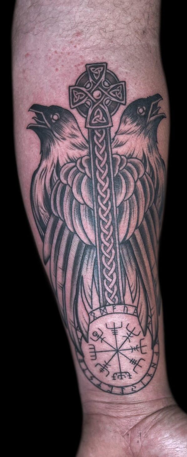nordin raven tattoo, Demi DiMartino, artist at Revolt Tattoos