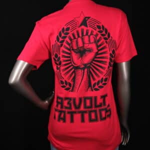 Revolt fist women's t-shirt back