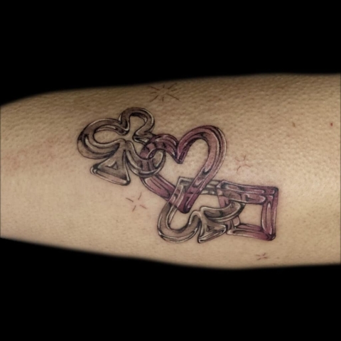 chainlink keychain tattoo, Jackie Gutierrez , Tattoo Artist at Revolt Tattoos in Las Vegas