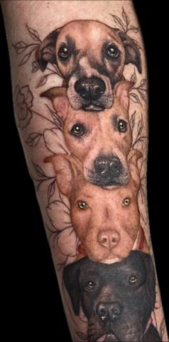 Dog portraits, Jackie Gutierrez | Tattoo Artist at Revolt Tattoos in Las Vegas, Nevada.