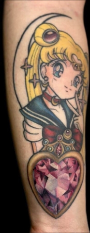 Gemmed heart, Jackie Gutierrez | Tattoo Artist at Revolt Tattoos in Las Vegas, Nevada.
