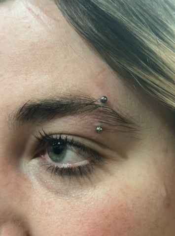 eyebrow piercing | Gabby Paz | Body Piercer at Revolt Tattoos in Salt Lake City.