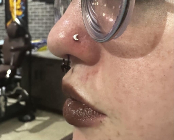 nostril piercing | Gabby Paz | Body Piercer at Revolt Tattoos in Salt Lake City.