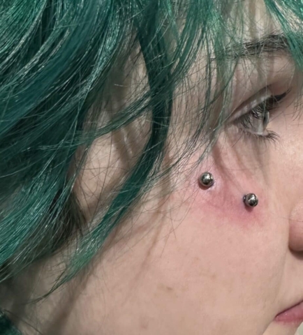 surface piercing | Gabby Paz | Body Piercer at Revolt Tattoos in Salt Lake City.