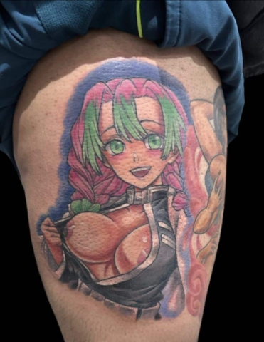 Colorful Anime tattoo
