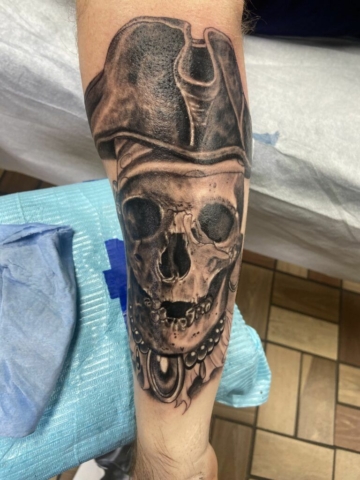 Skull pirate tattoo