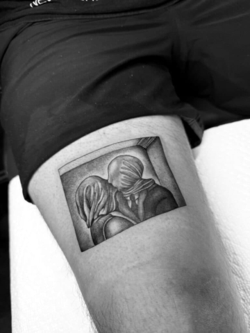 Lovers painting tattoo