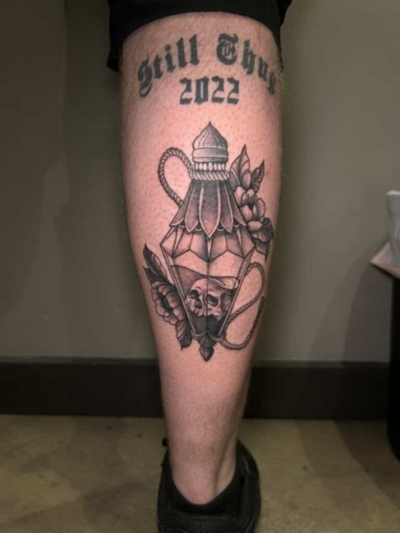 lantern skull tattoo